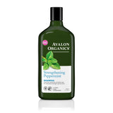 Avalon Organics Strengthening Peppermint Shampoo 11 FL OZ (Pack of 6)