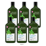 Avalon Organics Strengthening Peppermint Shampoo 11 FL OZ (Pack of 6)