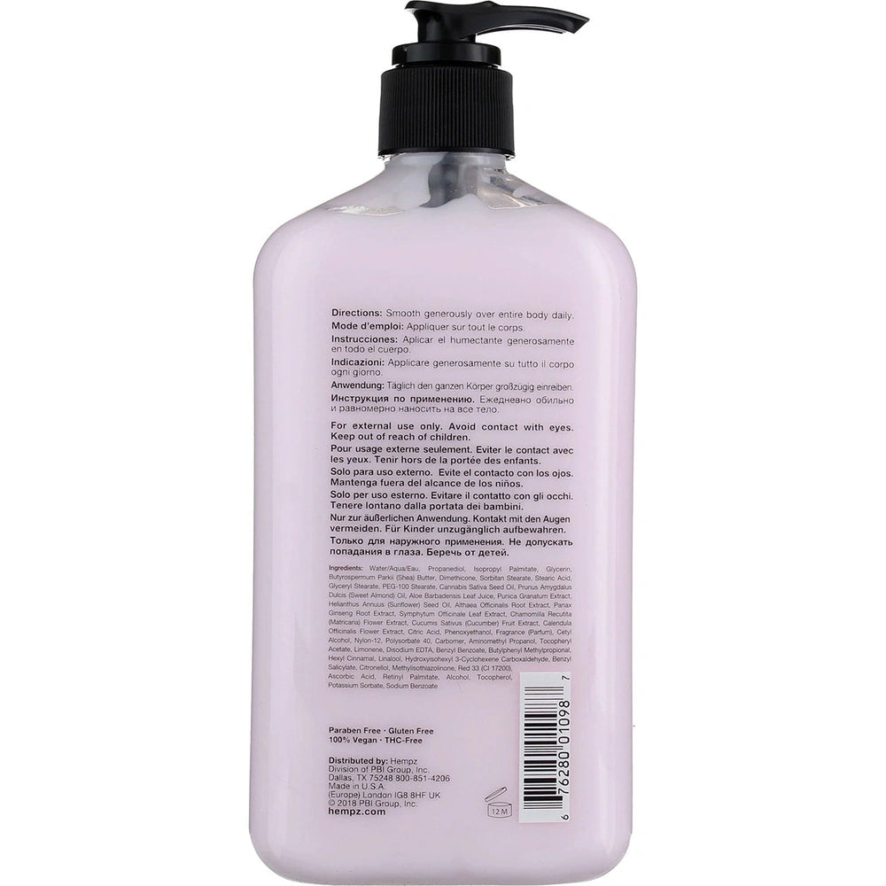 Pomegranate Herbal Body Moisturizer by Hempz for Unisex Lotion 17 OZ (Pack of 12)
