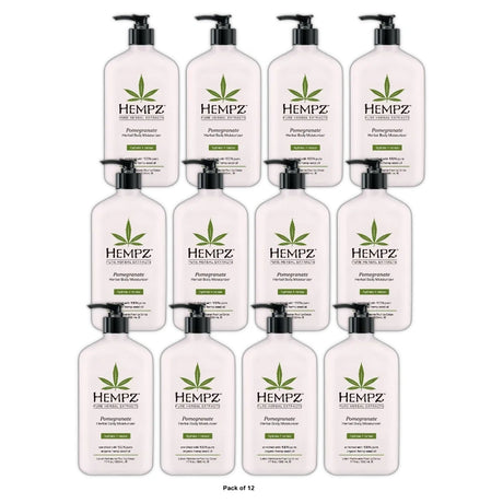 Pomegranate Herbal Body Moisturizer by Hempz for Unisex Lotion 17 OZ (Pack of 12)