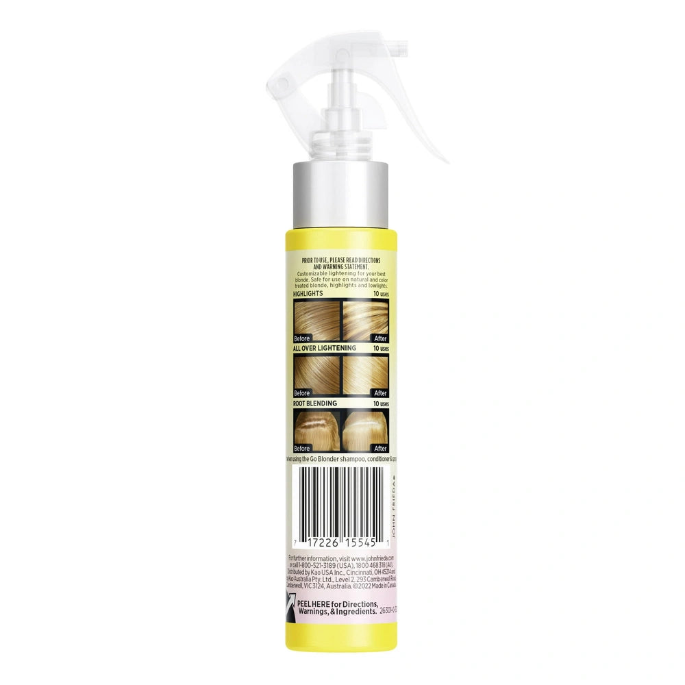 John Frieda Go Blonder Lightening Hairspray Paraben Free Blonde Styling Tone E 3.5 fl oz (Pack of 6)