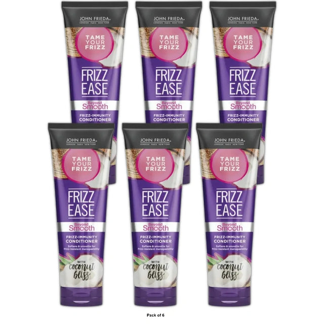 John Frieda Frizz Ease Beyond Smooth Conditioner, Anti-Humidity Conditioner Coco 8.45 oz(Pack of 6)