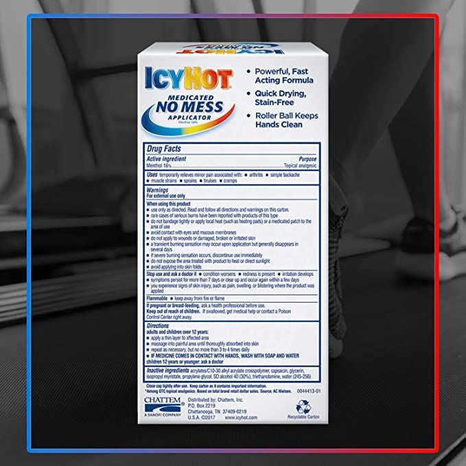 Icy Hot Pain Relief Balm with No Mess Applicator - 2.5 fl Oz (Pack of 24)