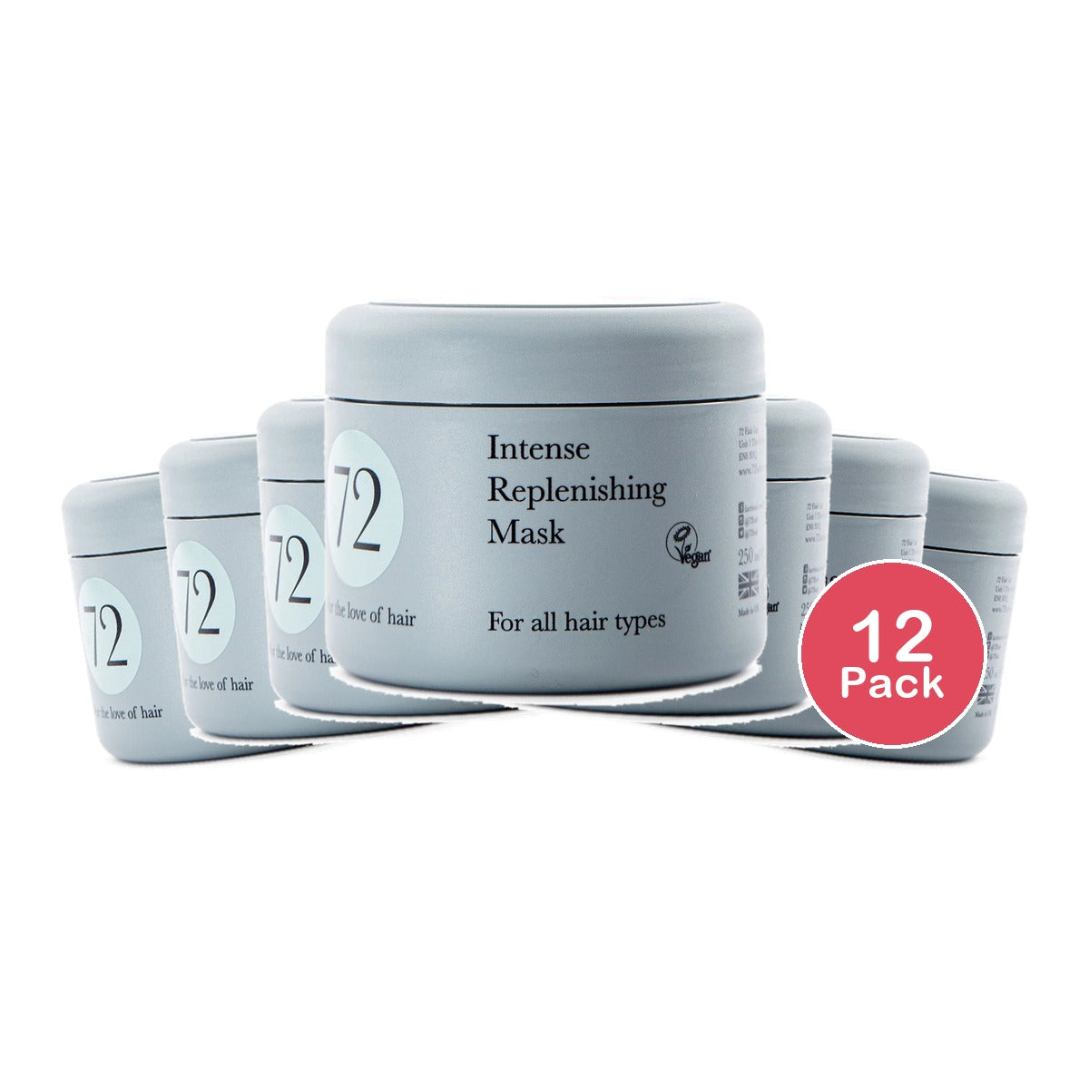 72 Hair Intense Replenishing Mask 250 ml - Weekly Deep Conditioning Treatment{{n 8 Oz (Pack of 12)