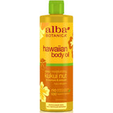 Alba Botanica Hawaiian Body Oil Deep Moisturizing Kukui Nut 8.5 oz (Pack of 6)