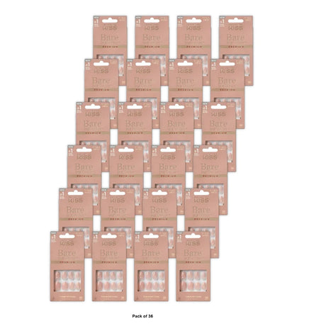KISS Bare but Better Premium Press-On Nails ‘Slay’ Nude Short Almond 33 Ct (Pack of 36)
