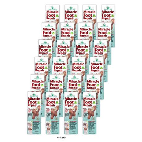 Miracle Foot Repair Cream from Miracle of Aloe, with 60% Ultra Aloe, As Seen On TV, 8 oz (Pack of 24)