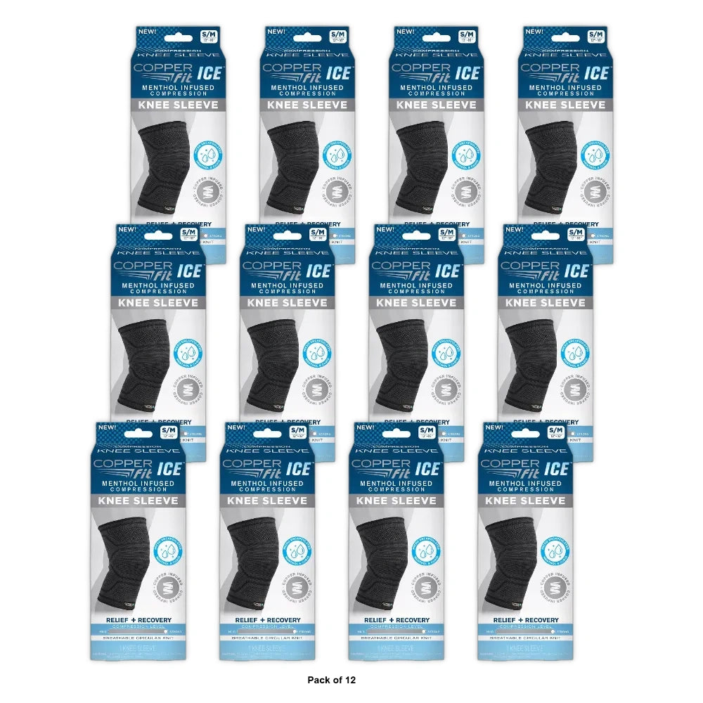 Copper Fit Knee Compression Sleeve 3.68Oz (Pack of 12)