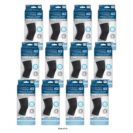 Copper Fit Knee Compression Sleeve 3.68Oz (Pack of 12)