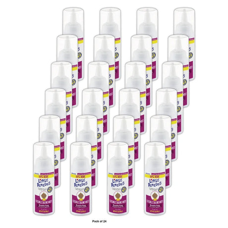 Little Remedies Saline Nasal Mist for Babies Stuffy Noses - 3 fl Oz (Pack of 24)