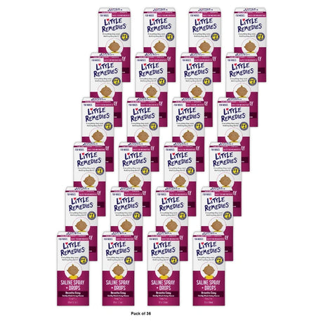 Little Remedies Saline Spray-Drops for Noses 1 fl Oz (Pack of 36)