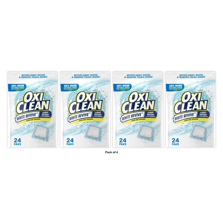 OxiClean White Revive Laundry Whitener + Stain Remover Power Paks - 21.1 (Pack of 4)