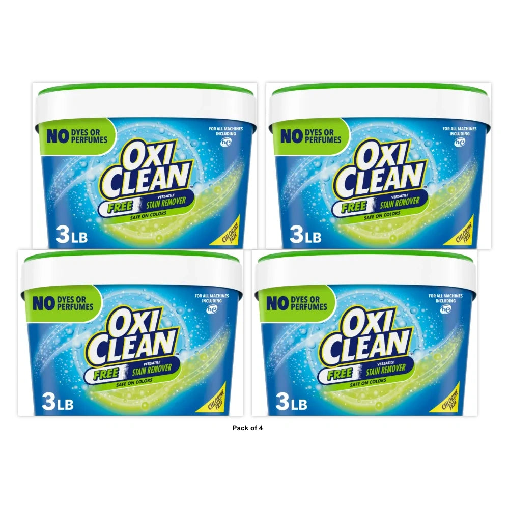 OxiClean Versatile Stain Remover Free Powder - 48 oz (Pack of 4)