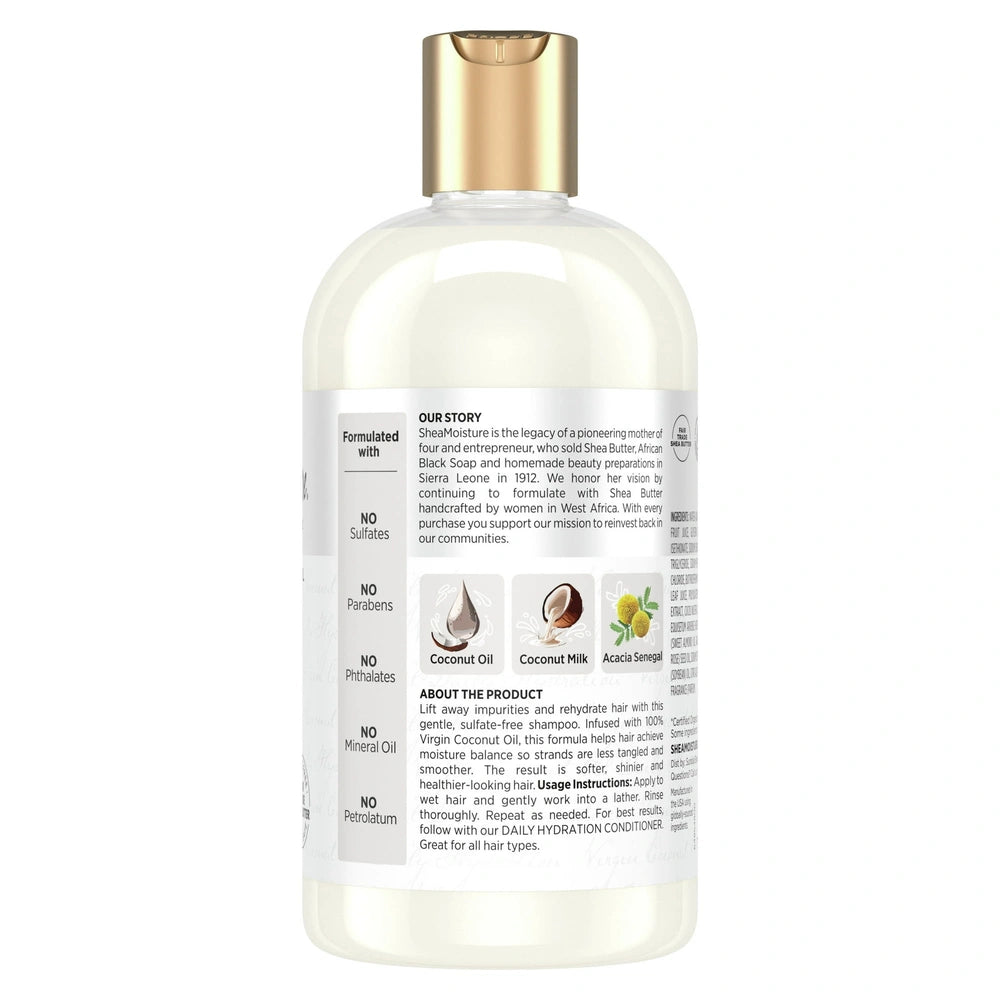 SheaMoisture Virgin Coconut Oil Shampoo Daily Hydration - 13 fl oz(Pack of 4)
