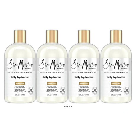 SheaMoisture Virgin Coconut Oil Shampoo Daily Hydration - 13 fl oz(Pack of 4)