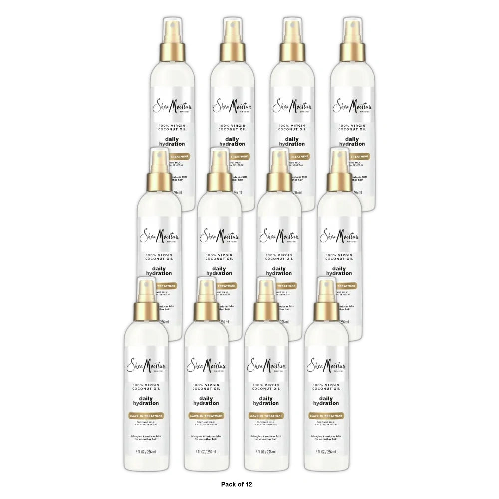 SheaMoisture Leave-in Conditioner Treatment for All Hair Types 100% Extra Virgin 8 fl Oz (Pack of 12)