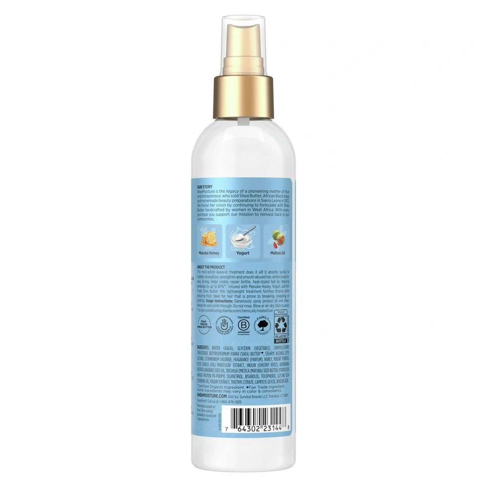 SheaMoisture Manuka Honey & Yogurt Hydrate + Repair Leave-In Conditioner Spray -8 oz (Pack of 12)