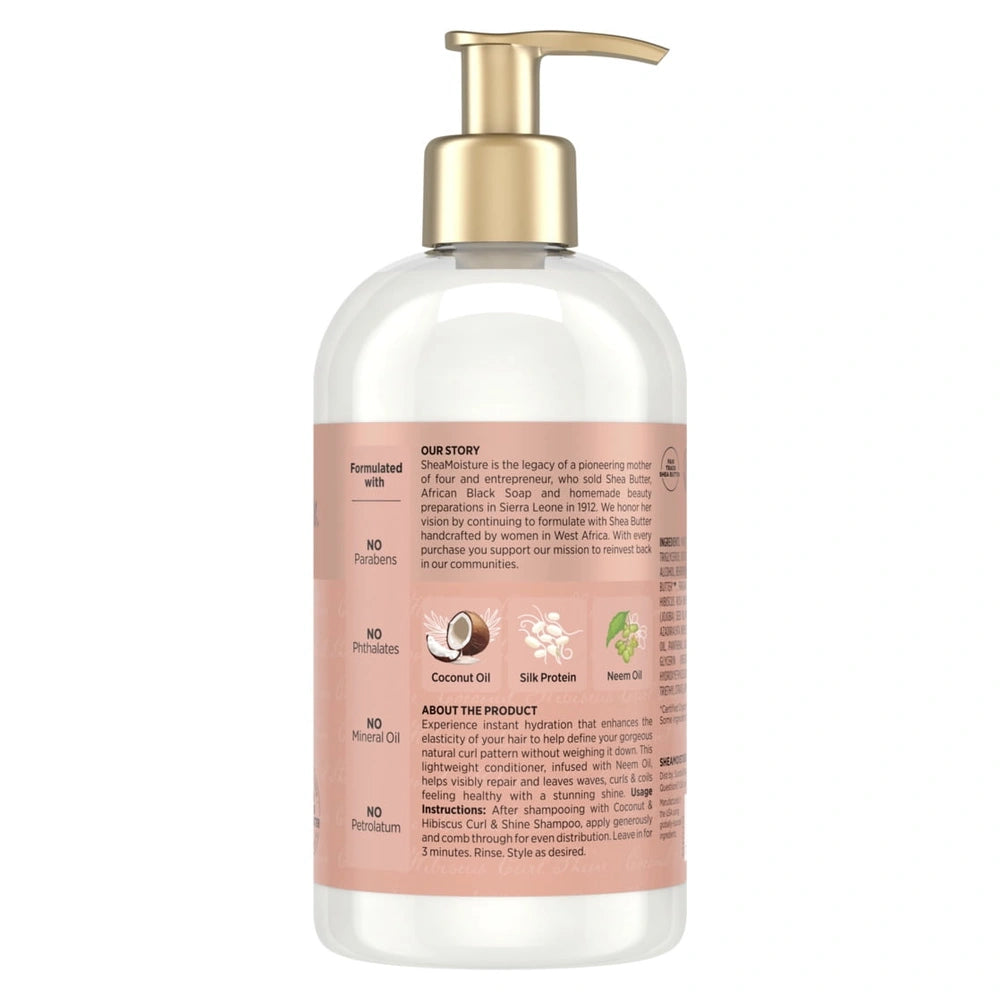 SheaMoisture Curl and Shine Conditioner for Thick Curly Hair Coconut and Hibiscu 13 OZ (Pack of 4)