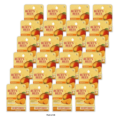Burt S Bees 100% Natural Moisturizing Lip Balm With Beeswax Mango 1 Tube 0.15 Oz (Pack Of 48)