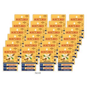 Burt S Bees 100% Natural Moisturizing Lip Balm Vanilla Bean 2 Count 0.15 Oz (Pack Of 48)