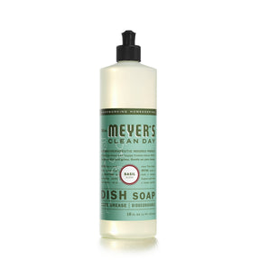 Mrs. Meyers Clean Day Liquid Dish Soap Basil Scent 16Oz (Pack of 6)