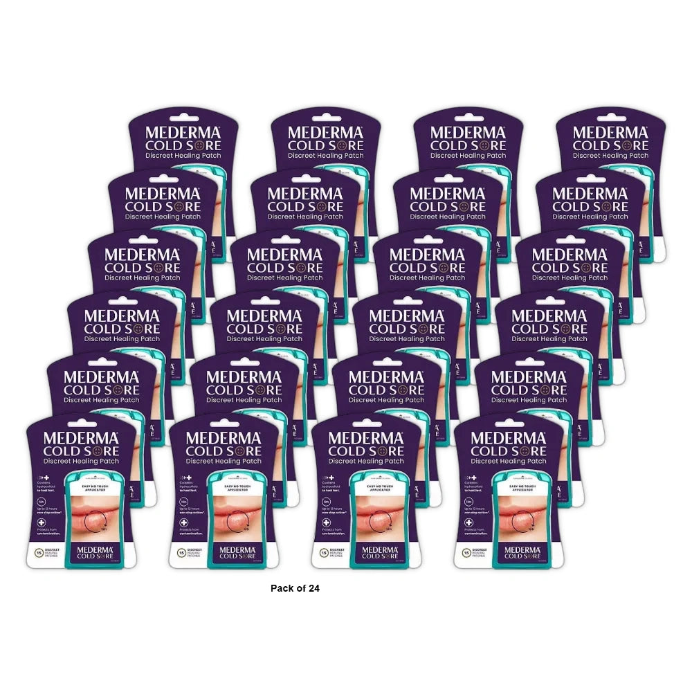 Mederma Cold Sore Discreet Healing Patch 12 Hour Protection 15 Count 9.28 Oz (Pack of 24)