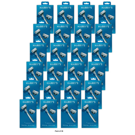 Harry's Men's 5-Blade Chrome Handle Craft Edition Razor (Pack of 36)