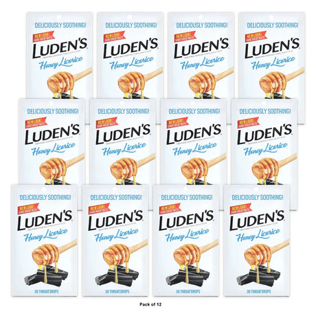 Luden s Honey Licorice Throat Drops (Pack of 12)