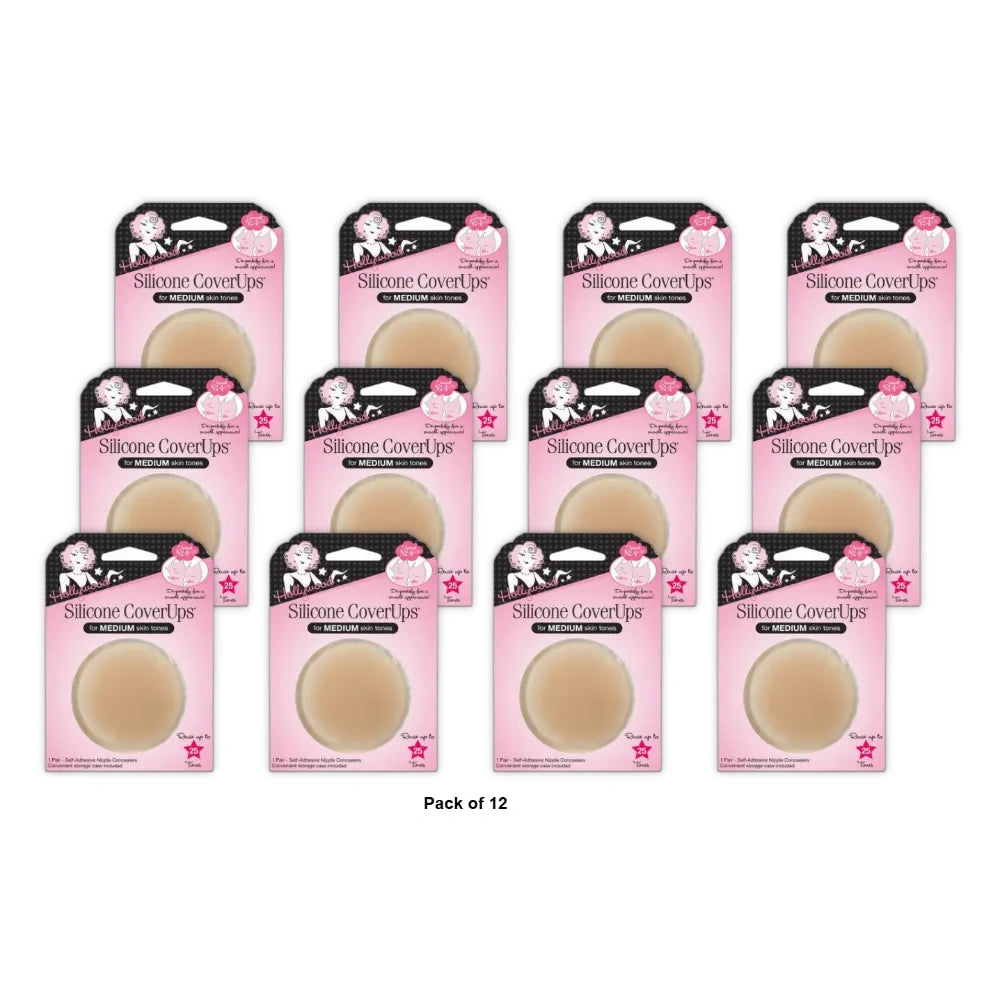 Hollywood Fashion Secrets Women s Nipple Covers for Medium Skin Tones 1.6Oz (Pack of 12)