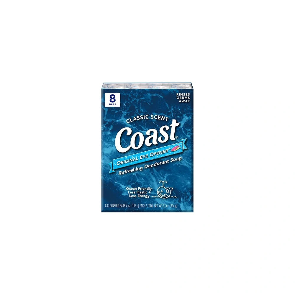 Coast 8-Bar Bath Size Soap, Pacific Force, 4 oz (Pack of 6)
