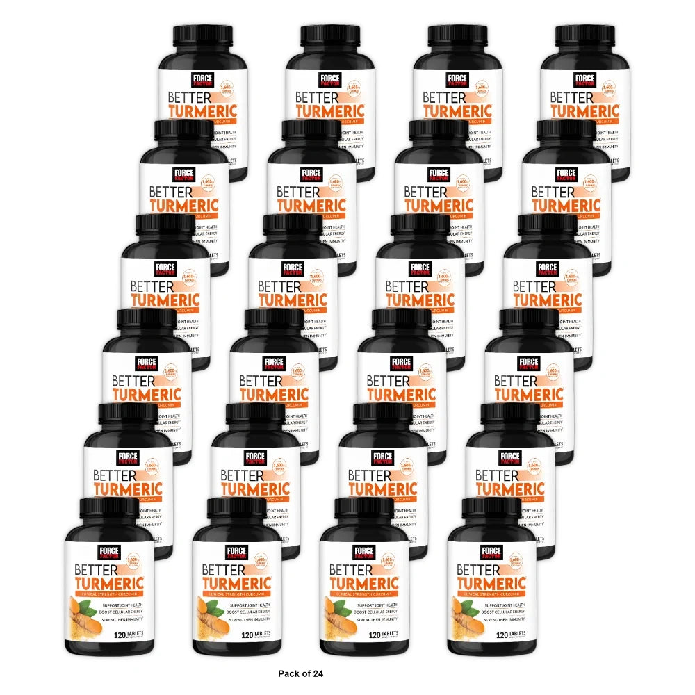 Force Factor Better Turmeric Joint Support Supplement with Turmeric and Curcumin 6.8 Oz (Pack of 24)