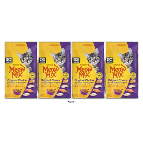 Meow Mix Original Dry Cat Food, 3.15-Pound (Pack of 4)