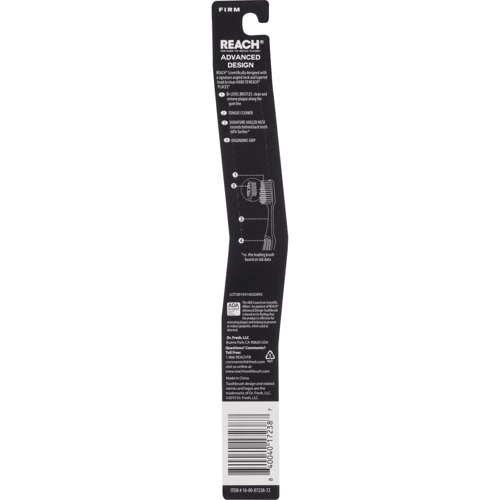 Reach Advanced Design Toothbrush Firm Full Head 1 Each 0.1 Oz (Pack Of 72)