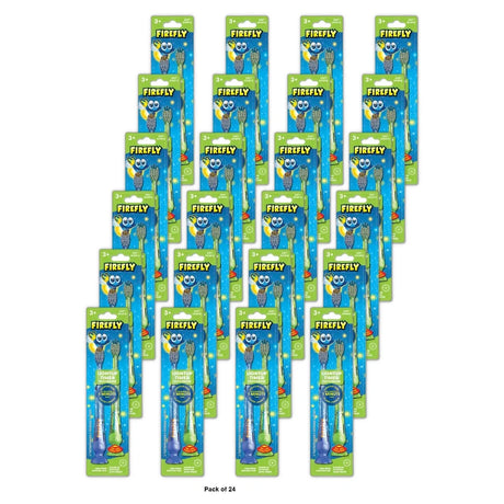 Firefly Light up Timer Toothbrush Premium Soft Bristles Ages 3+ 2 Count (Colors May Vary) 1.92 Oz (Pack of 24)