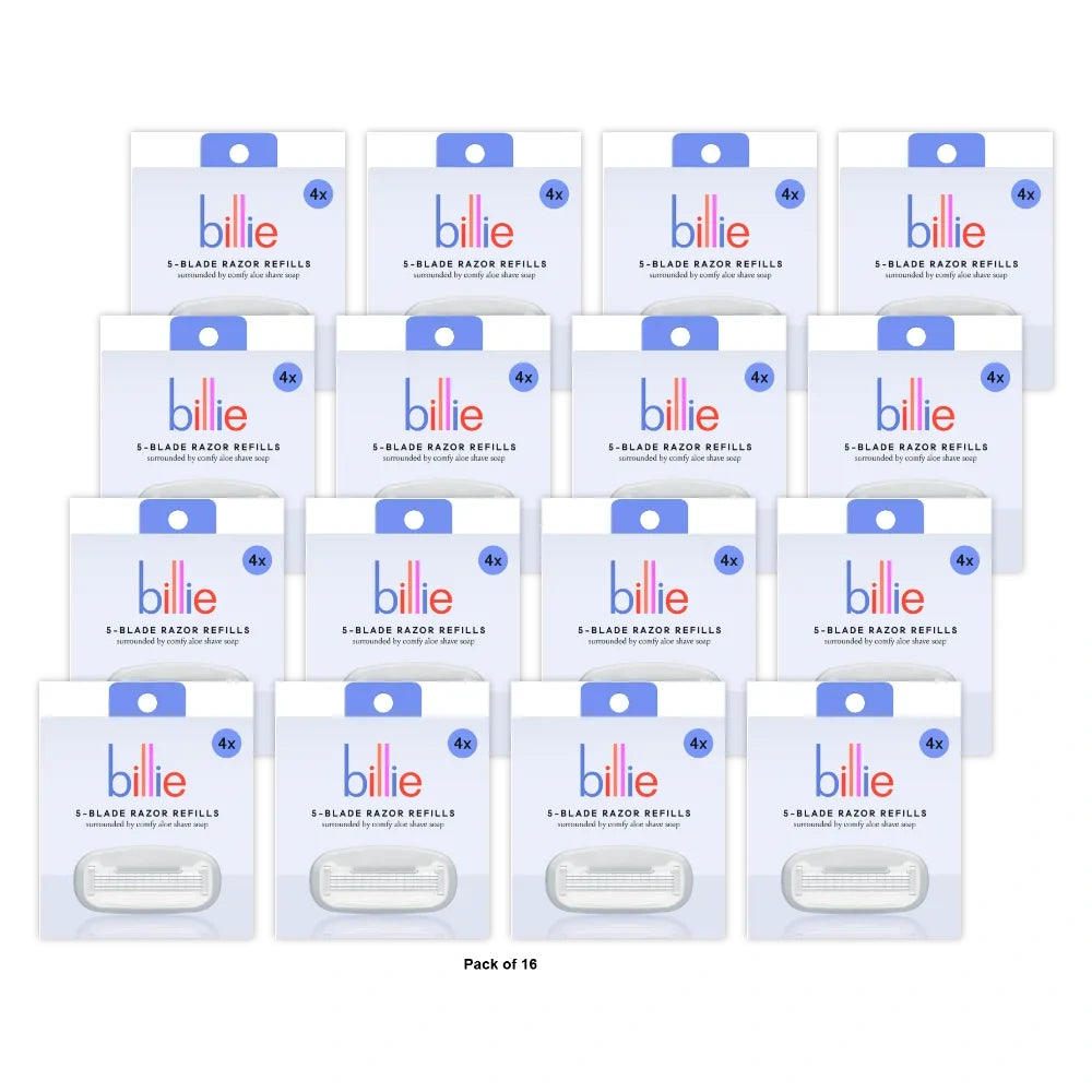 Billie Women's 5-Blade Razor Refill - 4ct 1.76Oz (Pack of 16)
