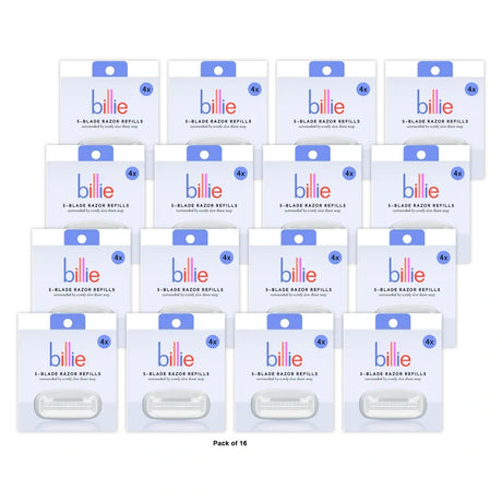 Billie Women's 5-Blade Razor Refill - 4ct 1.76Oz (Pack of 16)