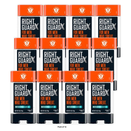 Right Guard Xtreme Defense Antiperspirant & Deodorant Gel for Men Arctic Refres 4 oz (Pack of 12)
