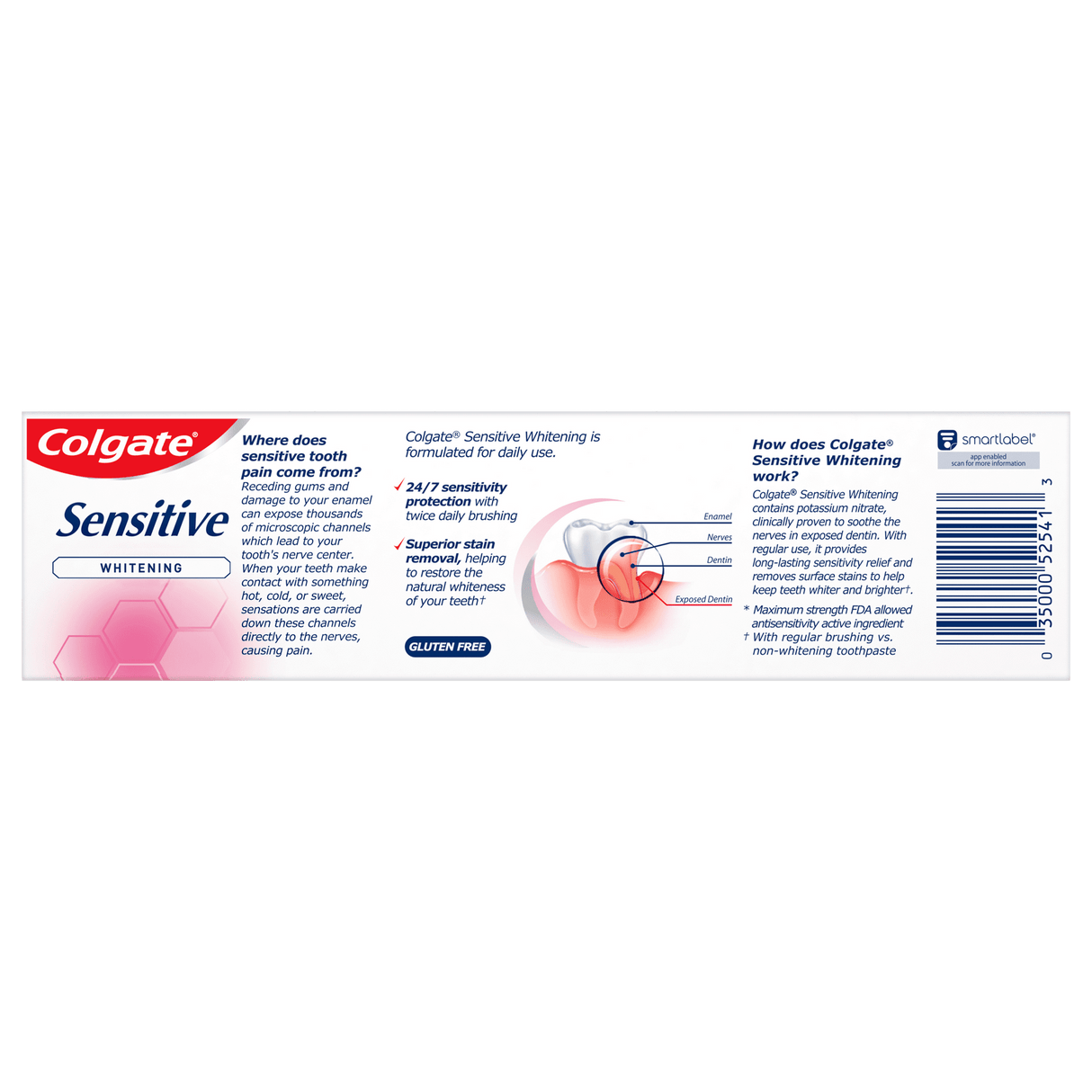 Colgate Sensitive Maximum Strength Sensitive Whitening Toothpaste 6 Oz (Pack of 24)