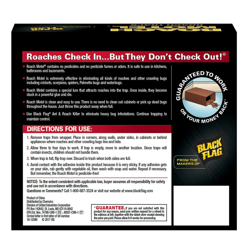 Black Flag 11020 511086 Roach Motel Insect Trap Case (Pack of 12)