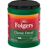 Folgers Decaf Ground Coffee 9.6 Oz (Pack of 6)