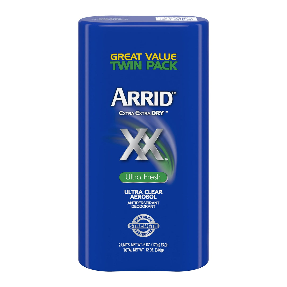 Arrid XX Extra Extra Dry Ultra Clear Aerosol Antiperspirant & Deodorant Ultra Fr 6 oz(Pack of 4)