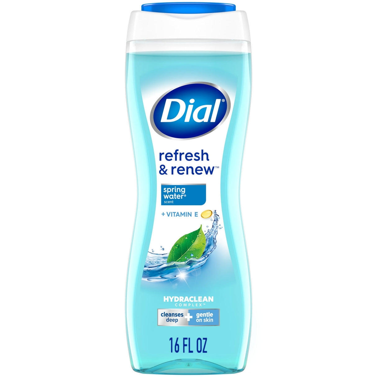 Dial Body Wash Refresh & Renew Spring Water 16 FL OZ (Pack of 6)