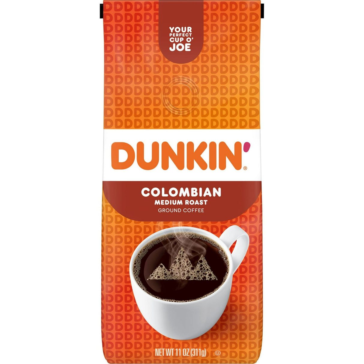 Dunkin’ Colombian Medium Roast Ground Coffee Bag 11 oz (Pack of 6)
