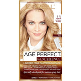 L Oreal Paris Age Perfect Hair Color 8N Medium Natural Blonde Root Cover Up (Pack of 12)