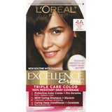 L'Oreal Paris Excellence Non-Drip Creme - 4A Dark Ash Brown - 1 Kit - 6.3 fl OZ (Pack of 12)