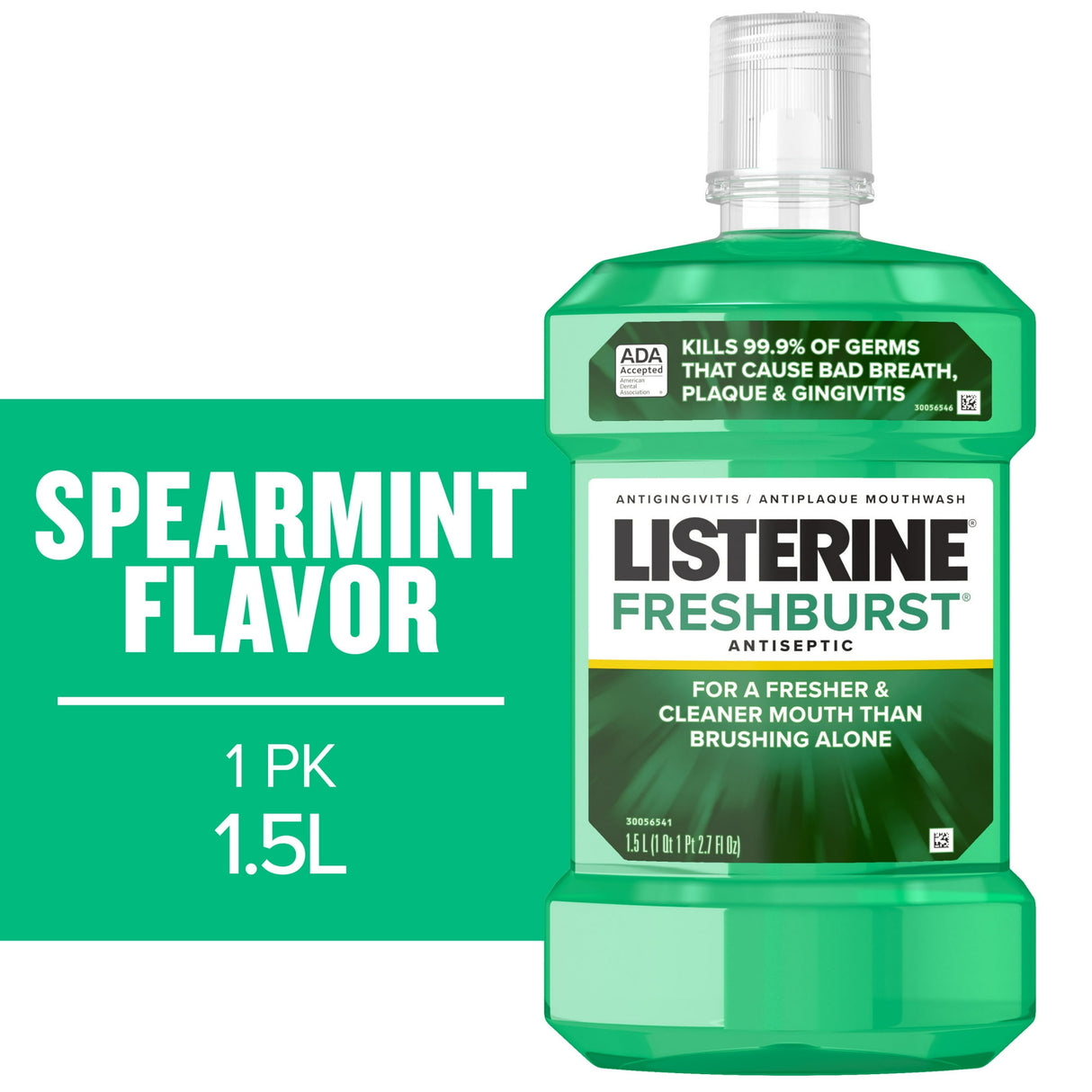 Listerine Antiseptic Mouthwash, Freshburst 1.5 Liter 51.2 oz (Pack of 6)