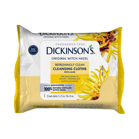 Dickinson's Refreshingly Clean Cleansing Cloths 25ct (Pack of 12)
