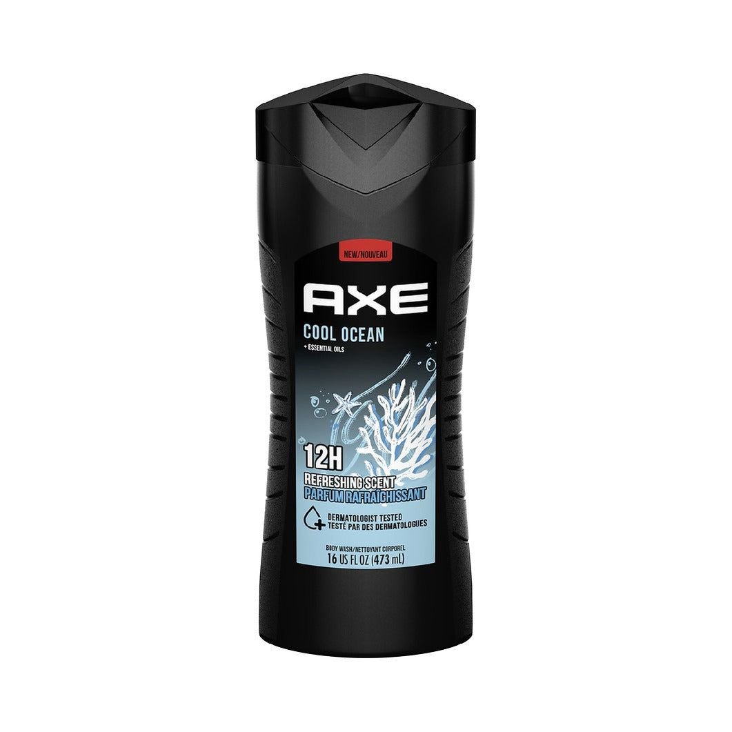 Axe Cool Ocean Body Wash 16 Oz (Pack of 4)