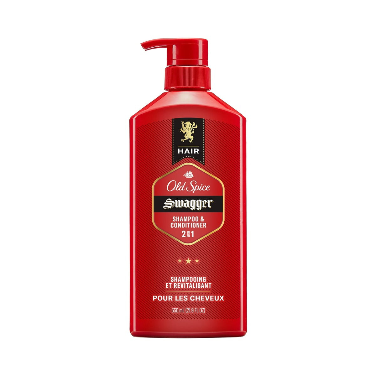 Old Spice Swagger 2-in-1 Shampoo & Conditioner 21.9 Oz (Pack of 4)