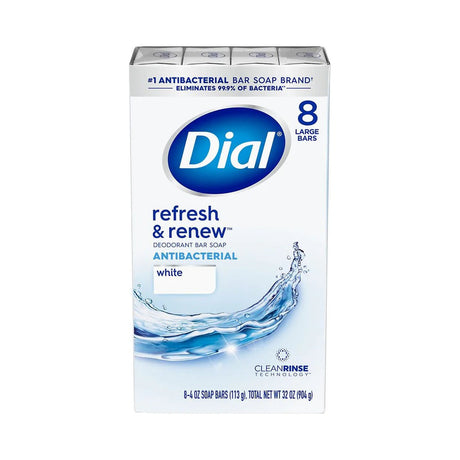 Dial Antibacterial Bar Soap White 4 Oz (Pack of 4)